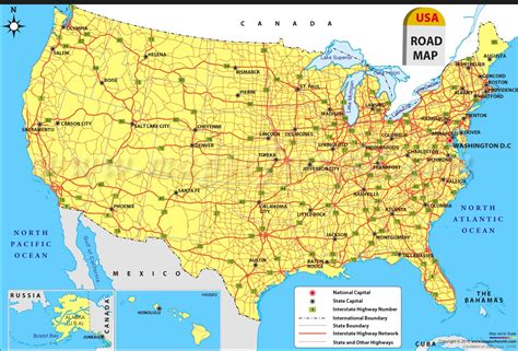 Detailed Road Map Of Usa