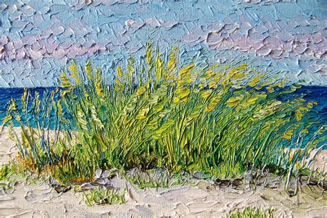 Audras Oil Paintings Beach Grass 2010 8 X 10