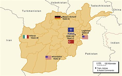 The map shows afghanistan and neighboring countries with international borders, the national map of afghanistan. Train, Advise & Assist - Quo vadis, Afghanistan ...