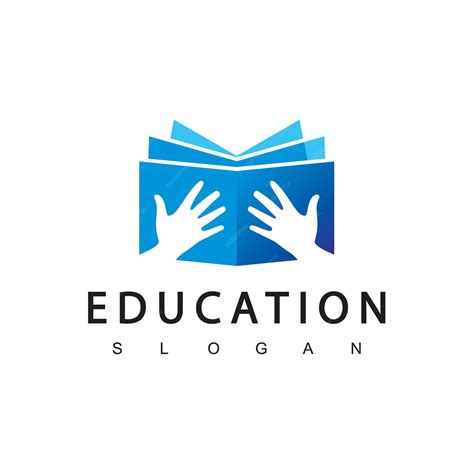 Lesebuch Logo Mit Hand Silhouette Offenes Buch Symbol Bildung