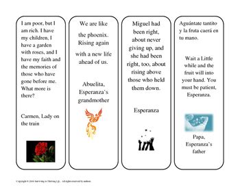 20 of the best book quotes from esperanza rising. Esperanza Rising Bookmarks - FREE PRODUCT by Surviving to Thriving LjL