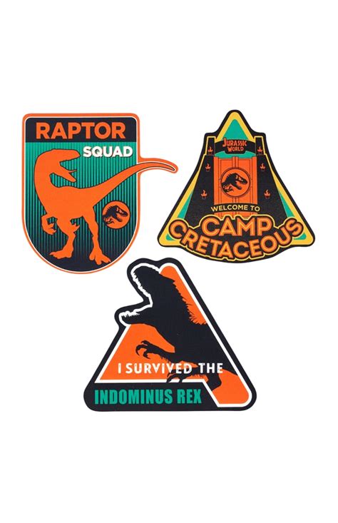 Jurassic World Camp Cretaceous Sticker Set Universal Orlando