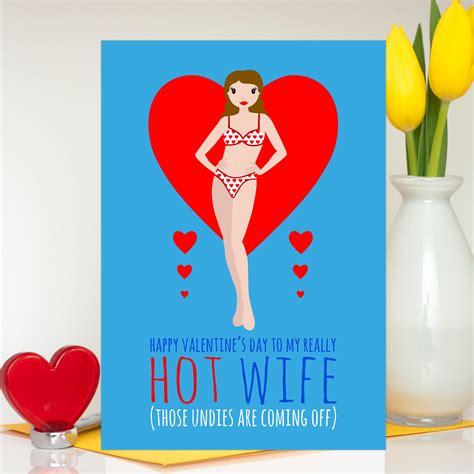 hot wife valentine s day card wife anniversary card wife etsy uk
