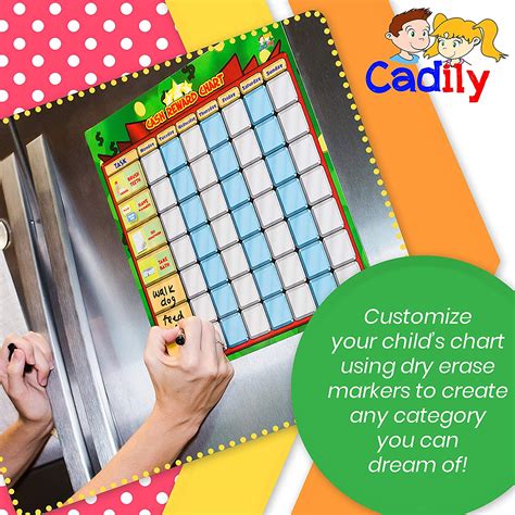 Buy Cadily Reward Chart For Kids Weekly Chore Chart For Kids Magnetic