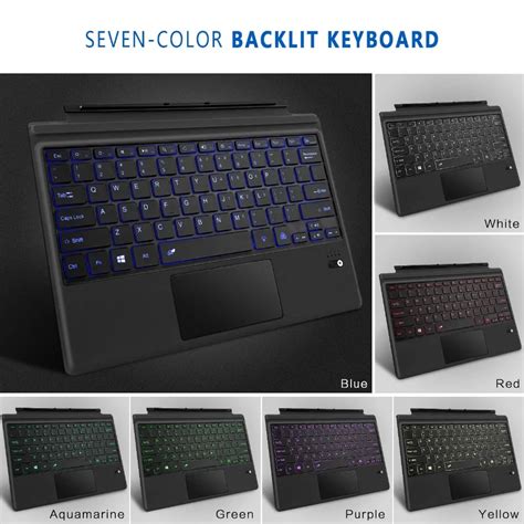 Megoo Surface Pro 4 Type Cover Keyboard Bluetooth Wireless Backlit