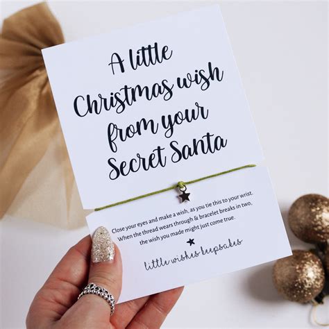 Christmas Wish From Your Secret Santa Wishlet T Present Etsy