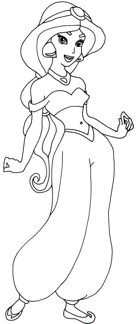Coloring pages for kids to print or to paint online. Printable Princess Jasmine Coloring Pages - Coloring Home
