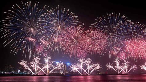 Live Fireworks In Hong Kong Mark Chinas National Day Cgtn