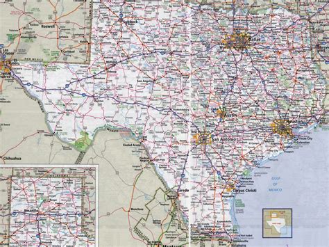 Texas Map With Cities And Towns Wells Printable Map