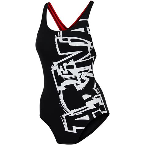 Arena Spot Max Fit Girls Swimsuit Blackredwhite Aqua Swim Supplies