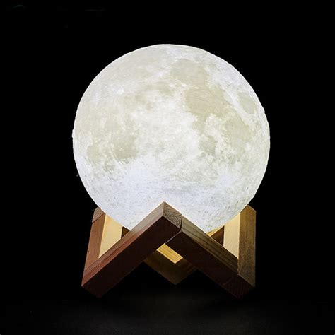Dropship 3d Print Rechargeable Moon Lamp Led Night Light Creative Touch