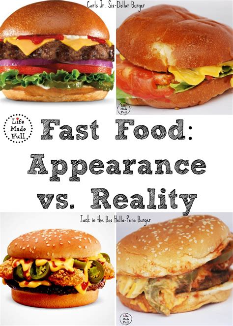 Fast Food Appearance Vs Reality Life Made Full