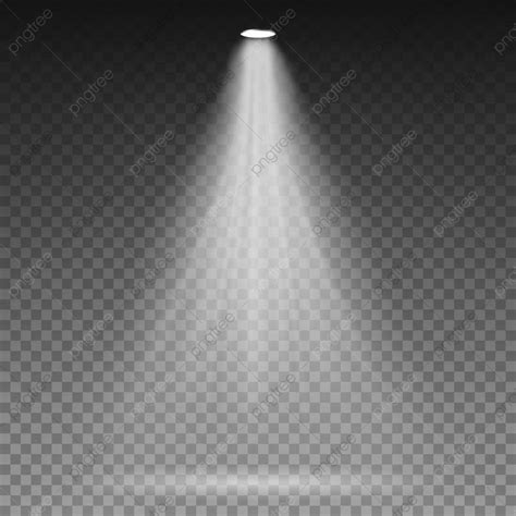 White Beam Lights Spotlights Vector Transparent Effect Bright Lighting
