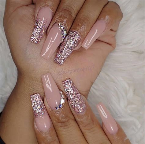We Collected More Than 50 Trendy Glitter Coffin Nails Style For You If