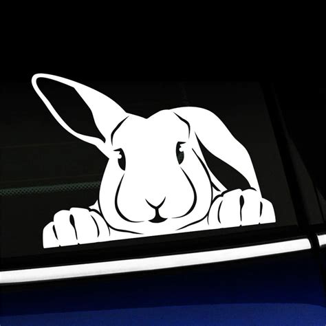 15 11cm peeking bunny cute rabbit vinyl indoor outdoor decal car accessories vinyl car wrap