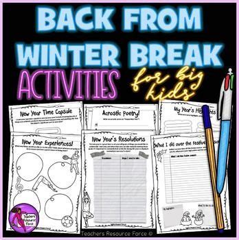 Since we're all studying at home for now, some of us are taking the time to learn new things. New Years Back from Winter Break Activities for Teens ...