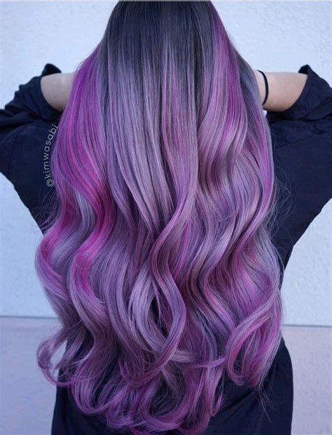 Balayage Hair Purple Lilac Hair Lavender Hair Hair Color Pastel