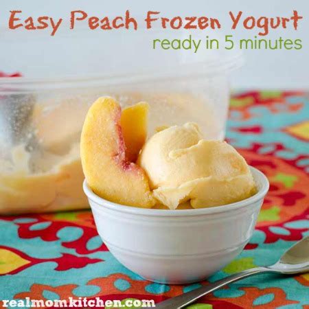 Easy Peach Frozen Yogurt Real Mom Kitchen
