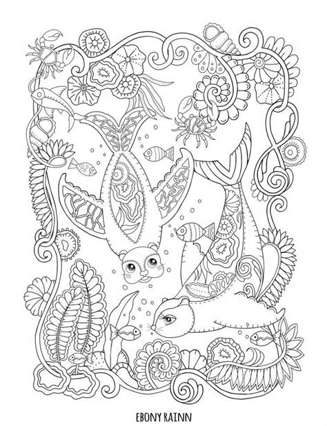 Pusheen Mermaid Coloring Pages Black And White Realtec