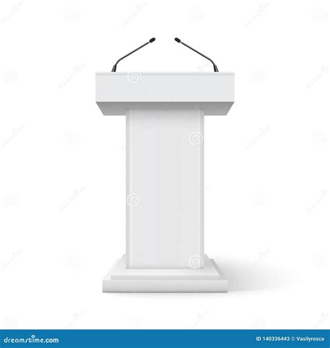 Tribune Podium Rostrum Speech Stand Conference Stage With Microphone