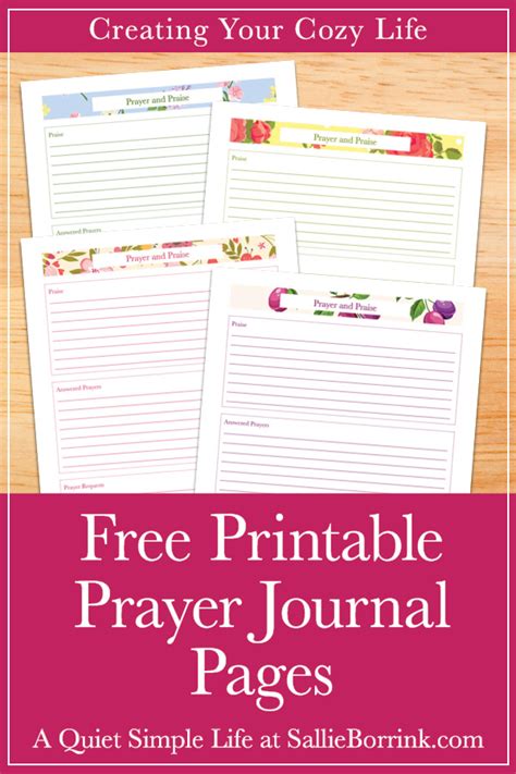 Free Prayer Journal Printables