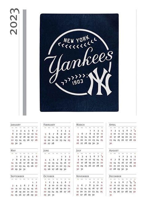 Yankees Calendar Downloads Etsy