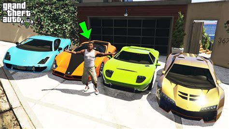 gta 5 stealing luxury cars with franklin secret cars youtube