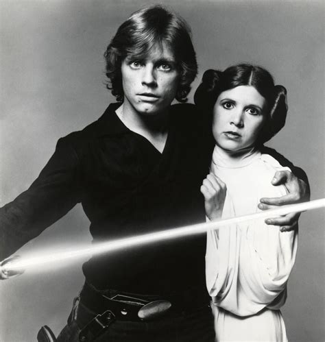 Mark Hamill And Carrie Fisher Star Wars Promotional Photo Star Wars