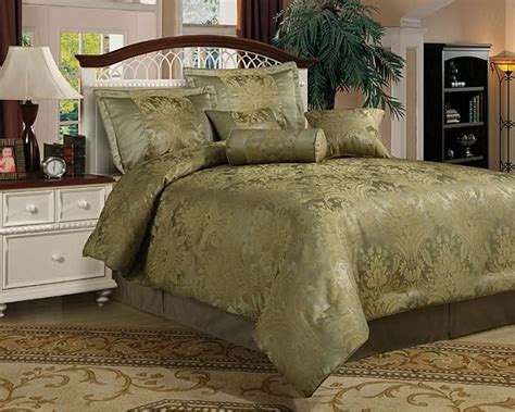 New Queen 7 Piece Comforter Set ~ Olive Sage Green Green Bedding And