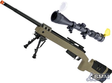 Mmproshop Pdi Custom Upgraded Usmc M A Bolt Action Airsoft Sniper Rifle Model Tan Add