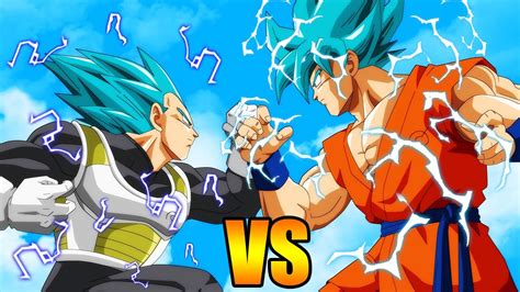 Goku Ssj Blue Vs Vegeta Ssj Blue Epic Fight Dragon Ball Z Budokai