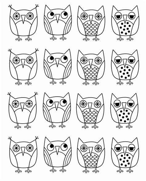 Cute Owl Coloring Pages For Adults Draw Cute Owl Coloring Pages 51