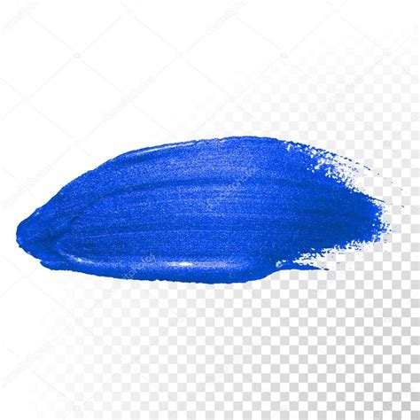 Pincel Acuarela Azul Profundo Trazo Abstracto Mancha De Pintura Al