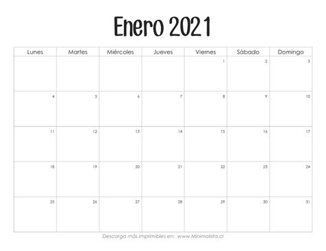 Calendarios 2021 Para Imprimir Minimalista Weekly Planner Template