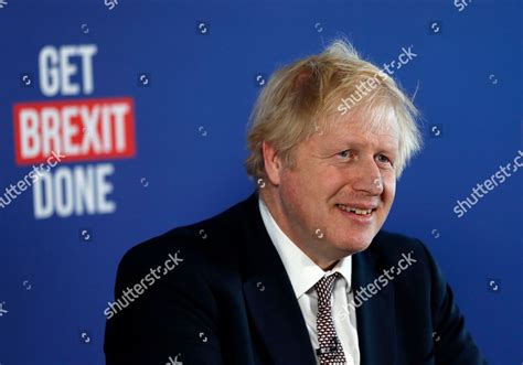 Britains Prime Minister Boris Johnson Smiles Editorial Stock Photo