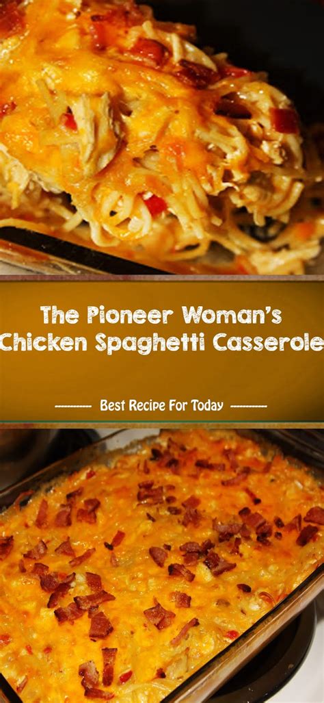 One year she got me the pioneer woman's cookbook for my birthday and i was thrilled. The Pioneer Woman's Chicken Spaghetti Casserole ...