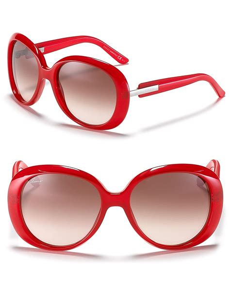 gucci red rounded oversized sunglasses jewelry and accessories sunglasses and eyewear sunglasses