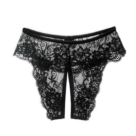 buy women thongs knickers underwear crotchless panties lace open back briefs sexy lingerie see