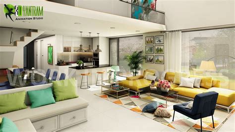 Yantram Architectural Design Studio Interior Open Kitchen Living Room