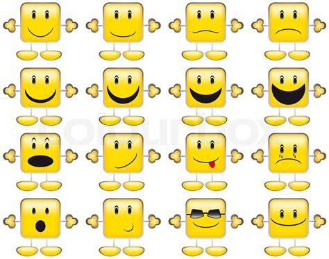 Collection Of Yellow Smileys Stock Vektor Colourbox