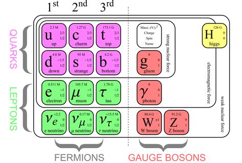 1 The Standard Model Of Particle Physics With Quarks Purple