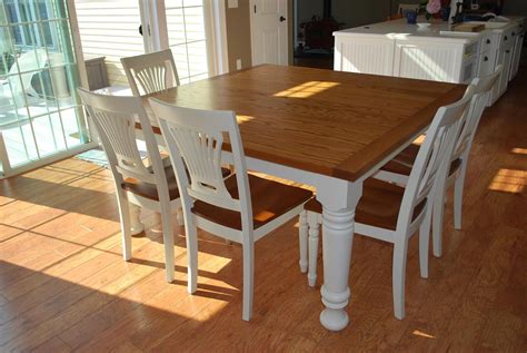 Find the worth of your antique farm and farmhouse table. Easy DIY Modern Square Farmhouse Dining Table With Oak Top ...