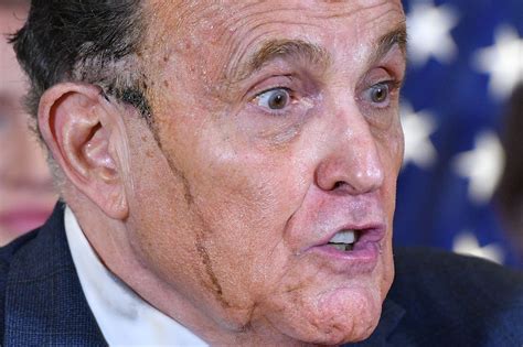 Aller glanz und ruhm sind weg: Rudy Giuliani's Hair Dye Streaked Down His Face In Bizarre ...
