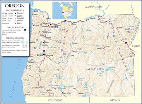 Map Of Oregon California Border World Map