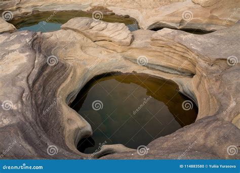 Sam Phan Bok Canyon Rock Holes In Mae Khong River Thailand Stock Photo