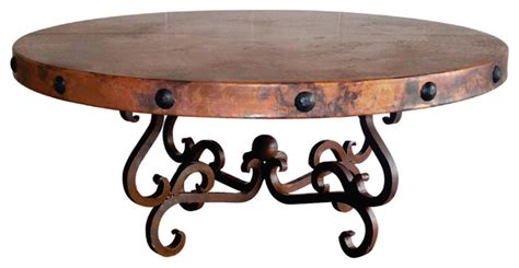 Free shipping on many items. Round Iron Hand Hammered Copper Top Coffee Table ...