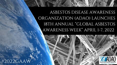 Press Release Adao Launches 18th Annual Global Asbestos Awareness