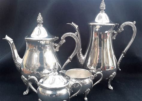 Viners Sheffield Silver Plated Tea Service Four Piece Vintage English