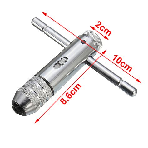 Drills T Type Ratchet Tap Wrench M3 M8 Thread Metric Adjustable Tap
