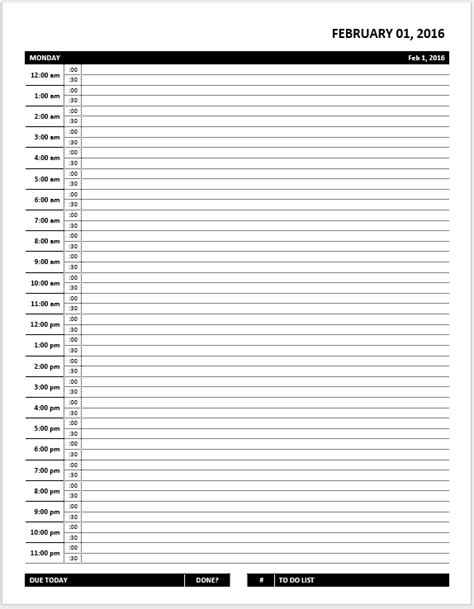 16 Free Daily Task Planner Templates In Ms Word Format